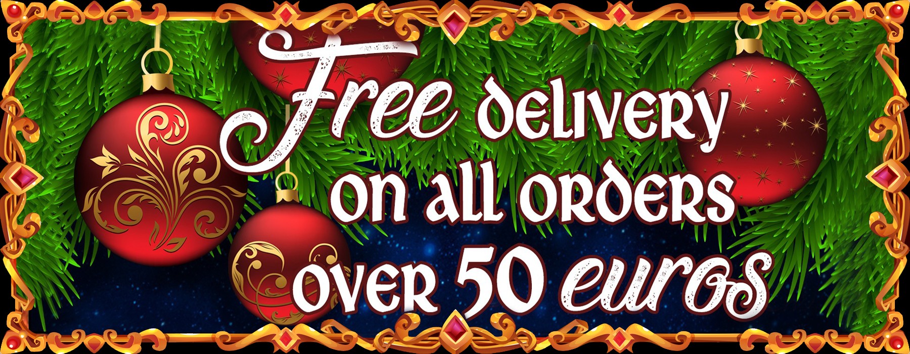 Free Delivery for all orders over 50 euros